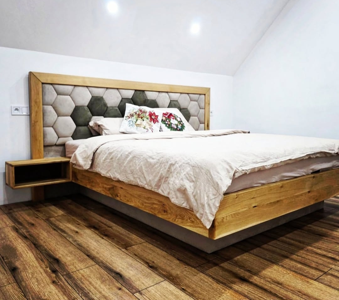Dubová posteľ na mieru - EMSTOL Interior